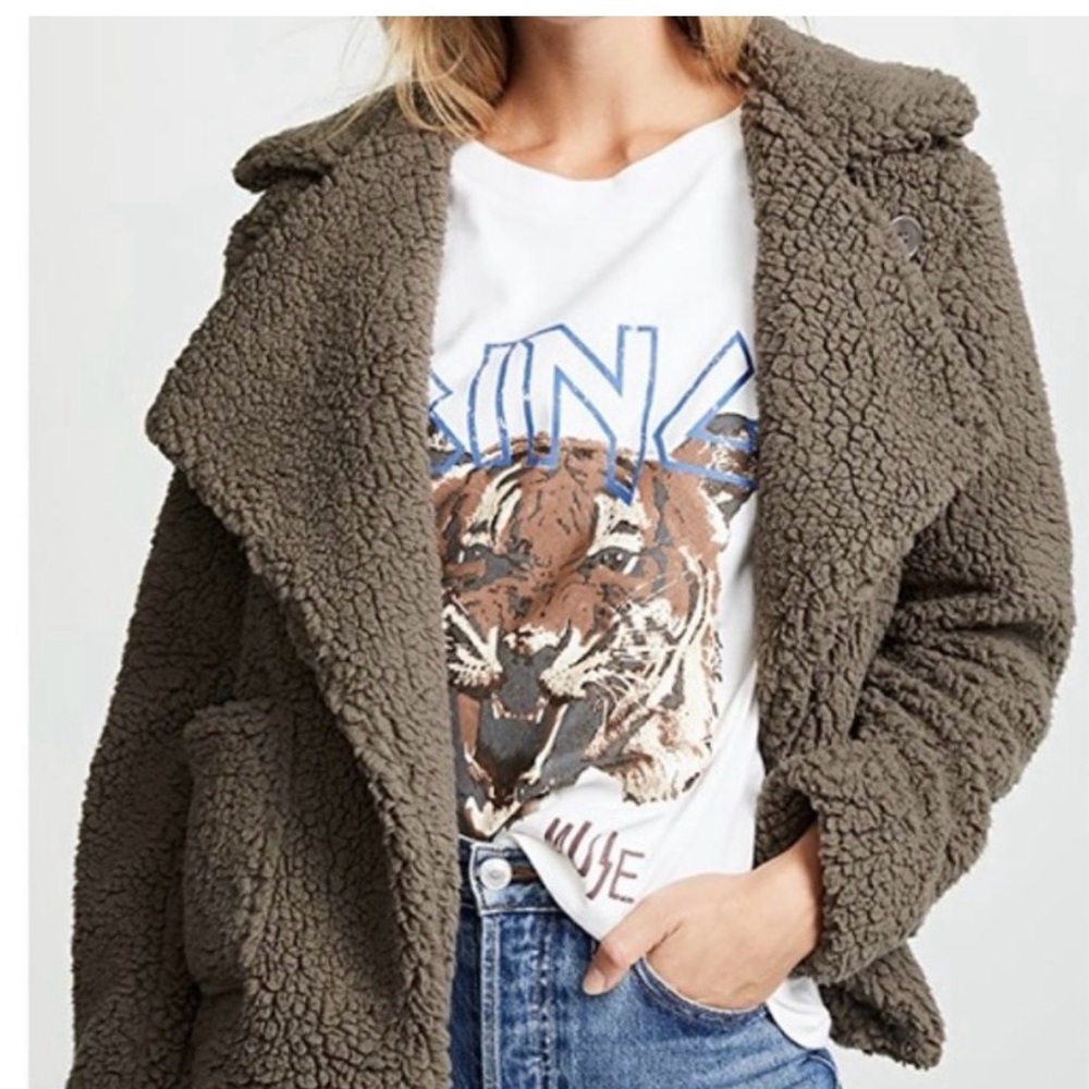 JACK by Bb Dakota,Sherpa jacket, grey,
warm, wrap jacket. NWOT.